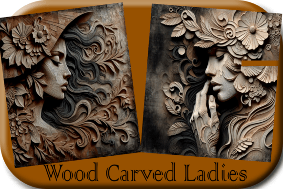 Download Wood Carved Ladies Portraits in Relief - Portraits Collection