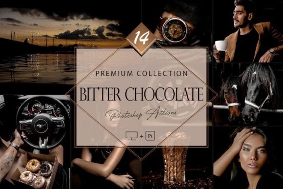 Download 14 Photoshop Actions, Bitter Chocolate - Photos Collection