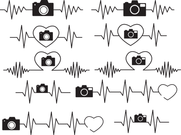 Download Camera Heartbeat Svg, Photography Design - Photography Collection